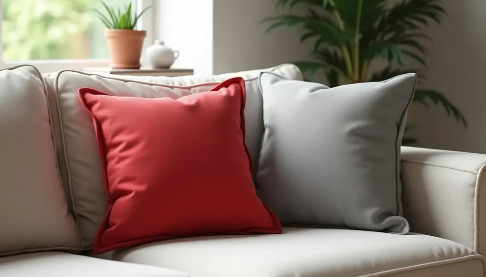 Kissen 40x40 in Rot und Grau: Akzente setzen im Wohnraum